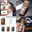 Suteni Brown Oil Wax Pattern Card Box with Auto Pop-Out Button - 6
