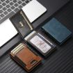 Suteni Brown Oil Wax Pattern Card Box with Auto Pop-Out Button - 7