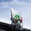 SD19 Wireless Charger 15W Magnetic Fast Charging Car Mount Holder Black - 5