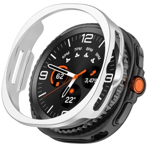 Samsung Galaxy Watch 8 Classic/Ultra 2 Silver Hollow PC Case Cover - 1