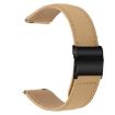 20mm Black Lychee Texture Leather Watch Band with Turtle Back Buckle - 2