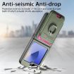 Samsung Galaxy Z Flip6 5G Green Twill Fabric Card Bag Ring Case - 4