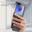 Samsung Galaxy Z Flip6 5G Gray Twill Fabric Card Bag Ring Case - 5
