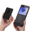 Samsung Galaxy Z Flip5 5G Twill Fabric Card Bag Ring Case (Black) - 3