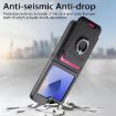 Samsung Galaxy Z Flip5 5G Twill Fabric Card Bag Ring Case (Black) - 4
