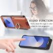 Samsung Galaxy Z Flip5 5G Brown Twill Fabric Card Bag Ring Case - 7