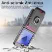 Samsung Galaxy Z Flip5 5G Gray Twill Fabric Card Bag Ring Case - 4