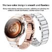 Huawei Watch 5 42mm Ceramic White Metal Band, Butterfly Buckle (Black White) - 4