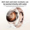 Huawei Watch 5 42mm Ceramic White Metal Band, Butterfly Buckle (Black White) - 5