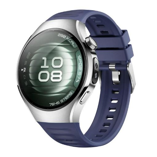 Huawei Watch 5 42mm Corrugated Silicone Band - Raw Blue - 1