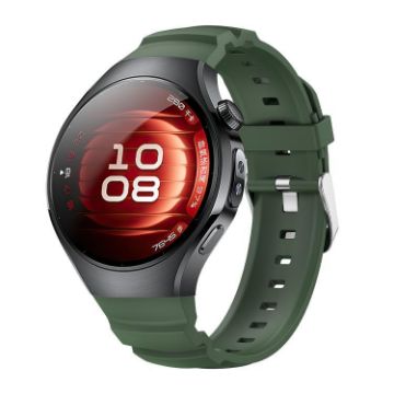 Huawei Watch 5 42mm Silicone Band Wilderness Green Metal Pin Buckle - 1