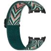 Samsung Galaxy Watch 8 40/44mm Ethnic Nylon Braided Band Green Arrow - 2