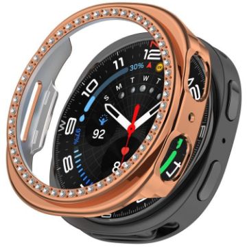 Samsung Galaxy Watch 8 40mm Diamond PC Case, Rose Gold Electroplated - 1