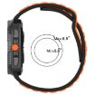 Samsung Galaxy Watch 8 40/44mm Black Red Silicone Band Reverse Buckle - 6