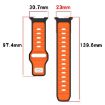 Samsung Galaxy Watch 8 40/44mm Black White Silicone Band Reverse Buckle - 7