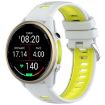 Garmin Forerunner 970 Two Color Silicone Watch Band White/Lime Green - 1