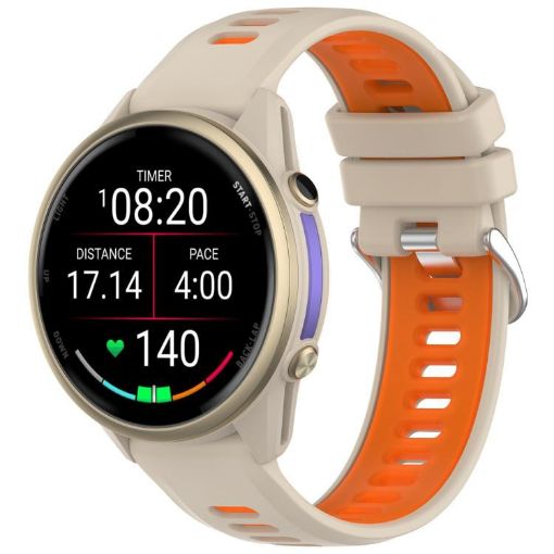 Garmin Forerunner 970 Orange Silicone Watch Band with Steel Buckle - 1