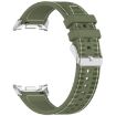 Samsung Galaxy Watch 8 40mm/44mm Nylon Braid Silicone Band Green - 2