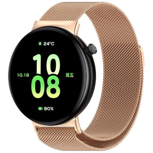 For Honor Watch Fit Milan Magnetic Stainless Steel Band - Rose Gold - 1
