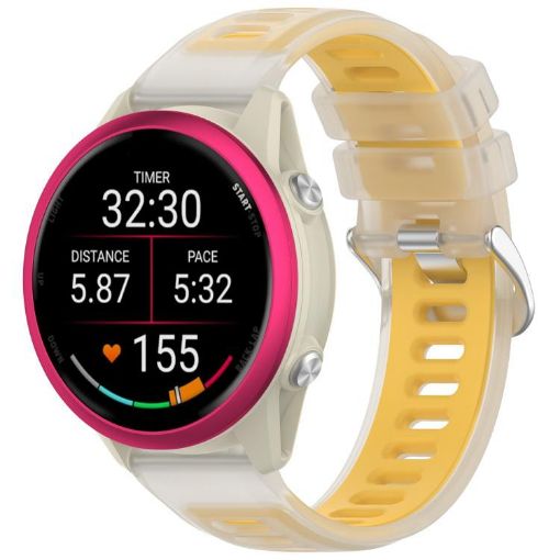 Yellow 20mm Jelly Silicone Watch Band - Durable & Stylish Replacement Strap - 1
