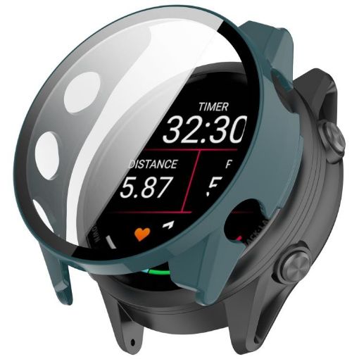 Garmin Forerunner 570 42mm Green Tempered Film PC Watch Case - 1