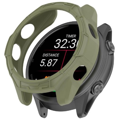 Garmin Forerunner 570 42mm Green TPU Protective Case - Half Coverage - 1