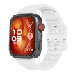 Huawei Watch Fit 4 Pro/4/3 Silicone Band - Wave Texture, Solid White - 1