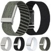 WHOOP 5.0 Gray Green Nylon Watch Band - Regular Elastic Force Design - 4