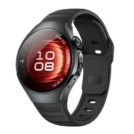 Huawei Watch 5 42mm Black Dot Texture Silicone Band Reverse Buckle - 1