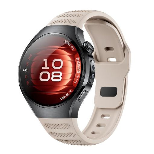 Huawei Watch 5 42mm Silicone Band, Dot Texture, Reverse Buckle, Starlight - 1