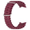 Samsung Galaxy Watch 7 Silicone Band Wine Red 40/44mm Marine Silver Buckle - 2