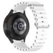 Samsung Galaxy Watch 7 40/44mm White Silicone Band Marine Silver Buckle - 1