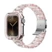 Chameleon PC Case Epoxy Resin Band for Apple Watch 44mm/45mm Pink - 1