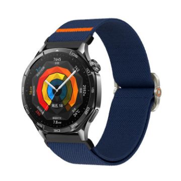 Universal 20mm Navy Blue Elastic Nylon Watch Band - Mechanical Drip - 1