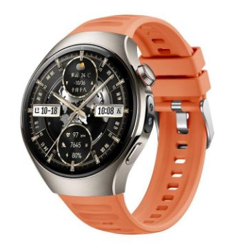 Huawei Watch 5 46mm Orange Corrugated Silicone Band - 1