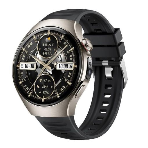 Huawei Watch 5 46mm Black Corrugated Silicone Band - 1