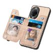 Huawei nova 14 Khaki Carbon Fiber Flip Zipper Wallet Phone Case - 4