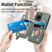 Huawei nova 14 Pro Brown Carbon Fiber Flip Zipper Wallet Case - 7