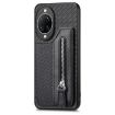 Huawei nova 14 Ultra Carbon Fiber Flip Zipper Wallet Case - Black - 2