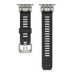Apple Watch Band 46/49/45/44mm Twill Texture TPU Titanium Black H016 - 2