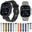 Apple Watch Band 46/49/45/44mm Twill Texture TPU Titanium Black H016 - 7