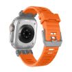 Apple Watch Band 46/49/45/44mm Twill Texture TPU Titanium Orange - 6
