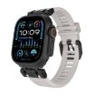 Apple Watch Band 46/49/45/44mm H016 Twill Texture TPU Black Starlight - 1