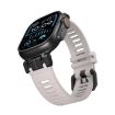 Apple Watch Band 46/49/45/44mm H016 Twill Texture TPU Black Starlight - 4