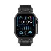 Apple Watch Band 46/49/45/44mm H016 Twill Texture TPU Black - 3