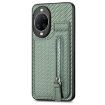 Huawei nova 14 Pro Green Carbon Fiber Flip Zipper Phone Case - 2