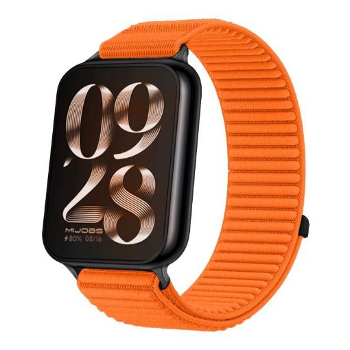 Xiaomi Smart Band 9/8 Pro Orange Nylon Hook Loop Fastener Watch Band - 1