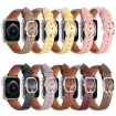 Genuine Leather Watch Band for Apple Watch 46/49/45/44mm - Misty Purple Khaki - 5