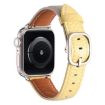 Genuine Leather Watch Band for Apple Watch 46/49/45/44mm - Trench Gray Yellow - 3