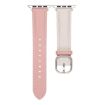 Genuine Leather Watch Band for Apple Watch 46/49/45/44mm - White Pink - 2